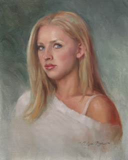 rose bain portrait painting from photo